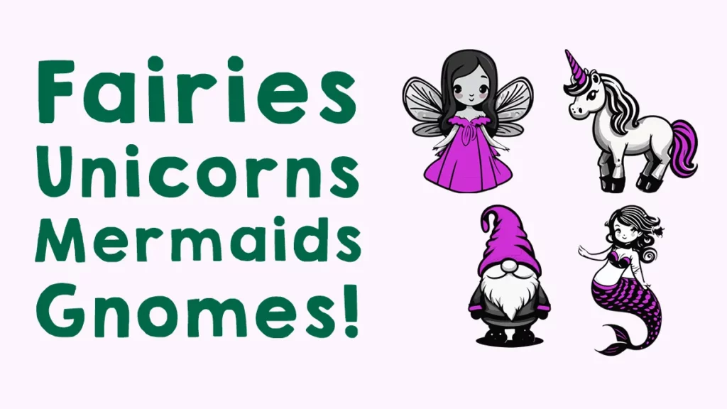 Weekly themes including fairies, unicorns, mermaids and gnomes